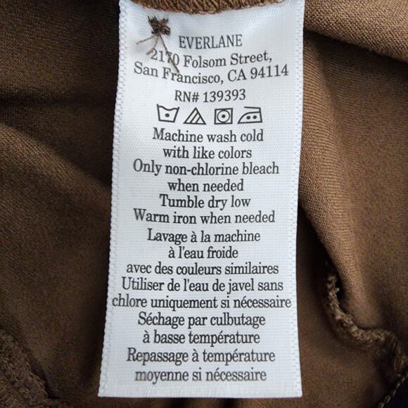 Everlane Womens Bi-Stretch Work Pant Size 6 Mid Rise Slim Side Zip Cocoa Stretch - Picture 10 of 12